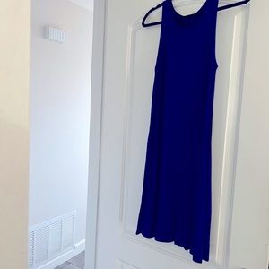 XS blue midi oversized dress